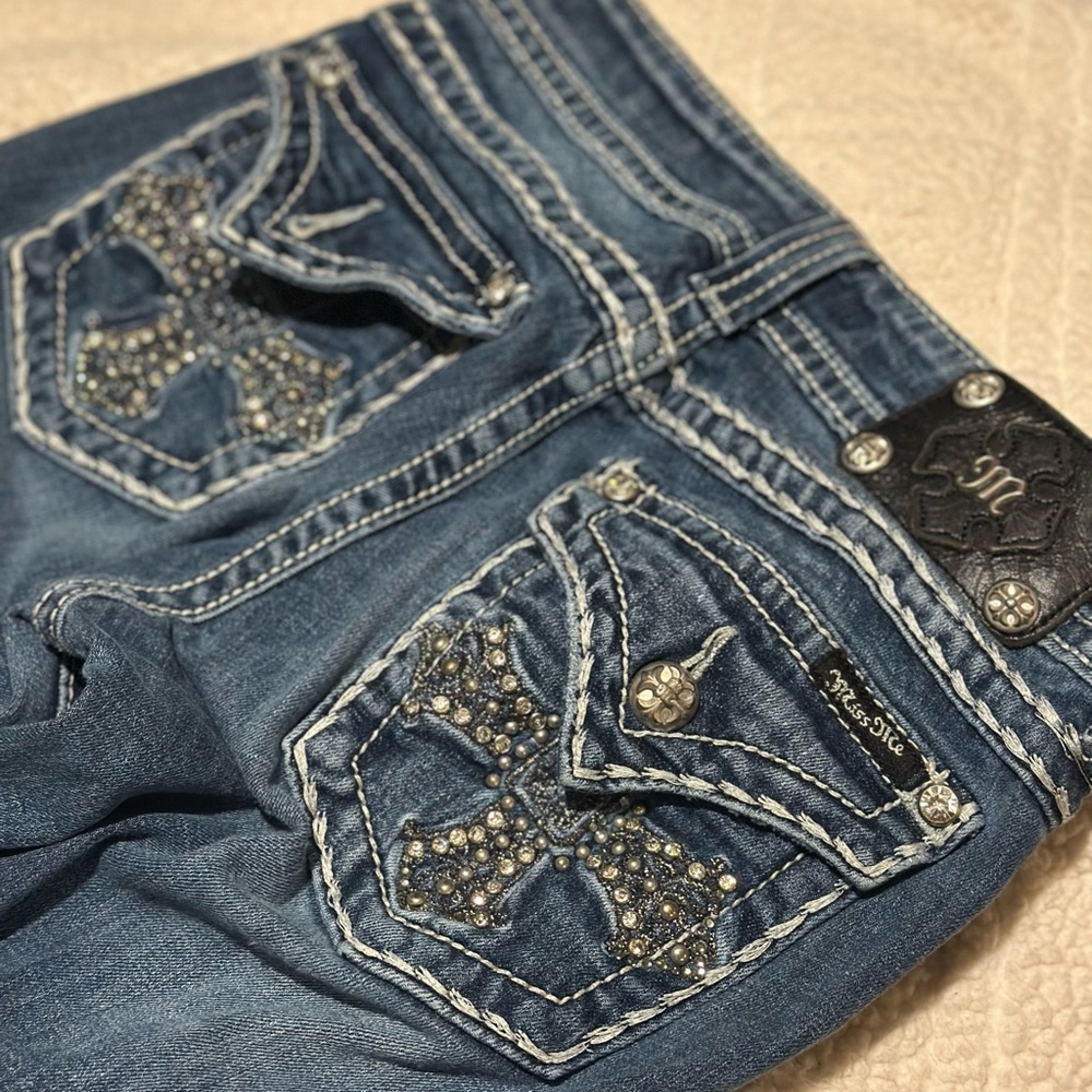Miss Me Blue Rhinestone Embellished Jeans